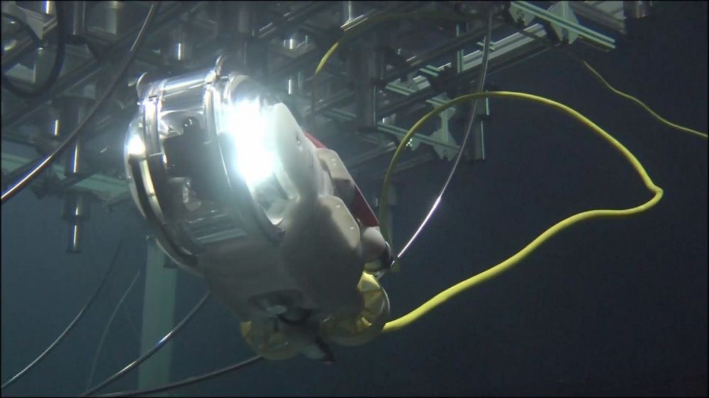 水下游泳機器人技術可達到在三維空間內自由移動