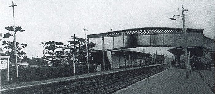 1908年左右鐵路川崎站和新工廠附近的情形